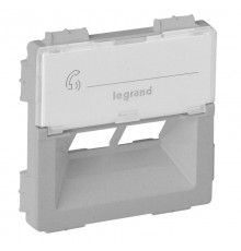 Valena LIFE Алюминий Накладка розетки комп 2-ой Rutenbeck  755382  Legrand