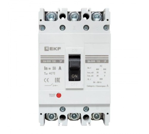 Выключатель автоматический ВА-99М 100/50А 3P 35кА EKF PROximamccb99-100-50mEKF