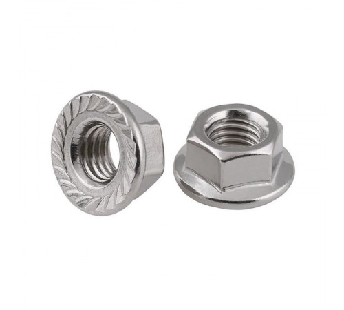 Гайка шестигранная с фланцем (DIN 6923) М6 ( 0,00286 кг)  928647  Tech-KREP