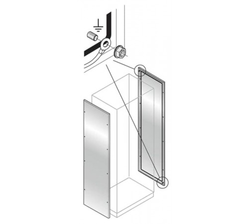 Панель боковая,нерж.ст.2000х500мм (2шт)  EL2050X  ABB