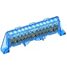 TEKFOR Шина N "ноль" в комбинированном DIN-изоляторе "Стойка" 8х12-13-С  TF-NN20-13-DP-K07  IEK