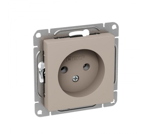 Механизм розетки, 16А, без заземления, без шторок, кремовый Эпика  UP1-SOI-100 EKF