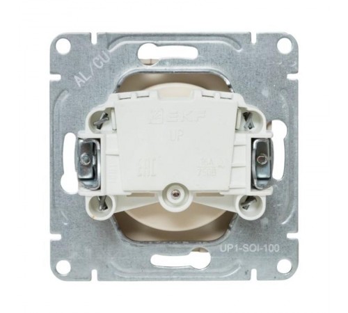 Механизм розетки, 16А, без заземления, без шторок, кремовый Эпика  UP1-SOI-100 EKF