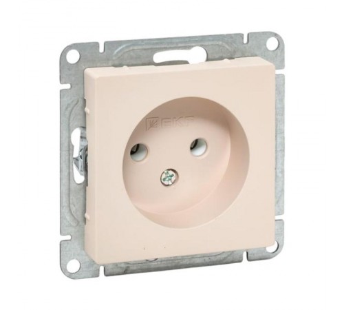 Механизм розетки, 16А, без заземления, без шторок, кремовый Эпика  UP1-SOI-100 EKF
