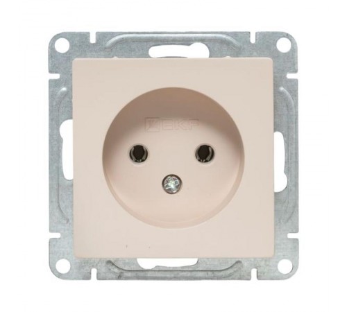 Механизм розетки, 16А, без заземления, без шторок, кремовый Эпика  UP1-SOI-100 EKF