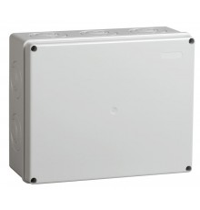 Коробка распределительная КМ41342 для о/п 240х195х90 мм IP55 (RAL7035, монт. плата, кабельные вводы 5 шт)  UKO10-240-195-090-K52-55  IEK