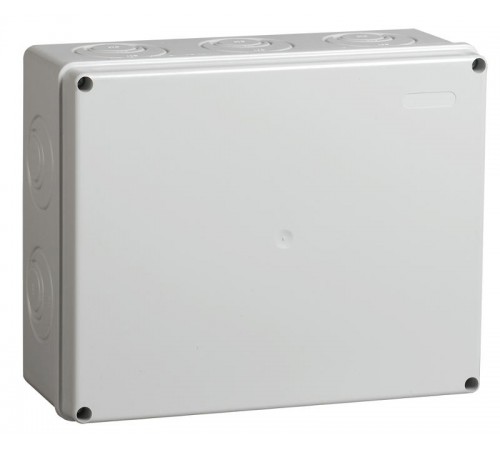 Коробка распределительная КМ41272 для о/п 240х195х90 мм IP55 (RAL7035, кабельные вводы 5 шт)  UKO10-240-195-090-K41-55  IEK