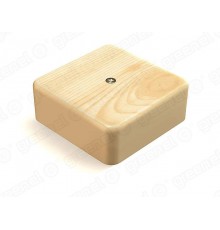 Коробка распределительная для о/п с кабель-каналом 100х100х44мм, IP40, цвет-СОСНА (25шт)  GE41221-11  GREENEL