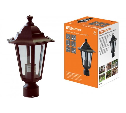 Светильник садово-парковый ЛТУ 6060-13 60Вт ЛН/КЛЛ/LED E27 IP33 шестигранник  SQ0330-0013  TDM