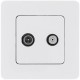 Inspiria Белый Розетка телевизионная TV/SAT "звезда" без рамки  673880  Legrand