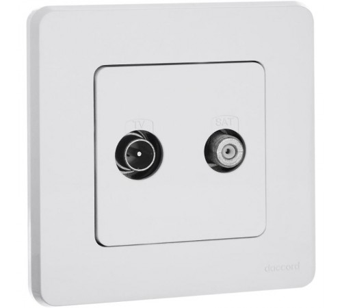 Inspiria Белый Розетка телевизионная TV/SAT "звезда" без рамки  673880  Legrand