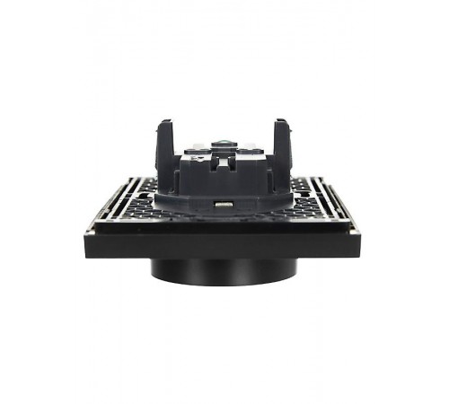 FORTE&PIANO Розетка 2-я с заземлением со шторками безвинтовое крепление 16А FP123 черный  FP-R24-16-1-K02  IEK