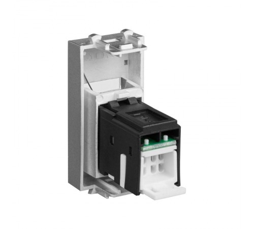 Компьютерная розетка RJ-45 модульная, кат.5е, "Avanti", "Закаленнаясталь", 1 модуль (замена на 4404661)  4404461  DKC