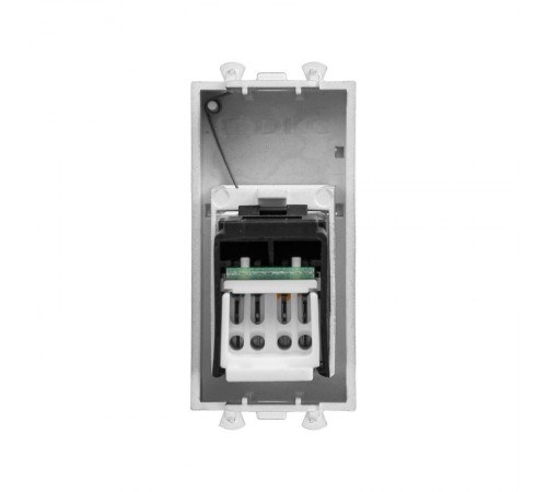 Компьютерная розетка RJ-45 модульная, кат.5е, "Avanti", "Закаленнаясталь", 1 модуль (замена на 4404661)  4404461  DKC