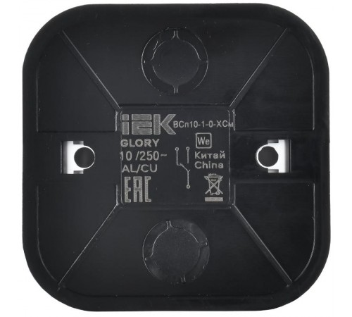 GLORY Выключатель 1-клавишный проходной о/у 10А ВСп10-1-0-ХСм сталь матовый  EVH12-K46M-10  IEK