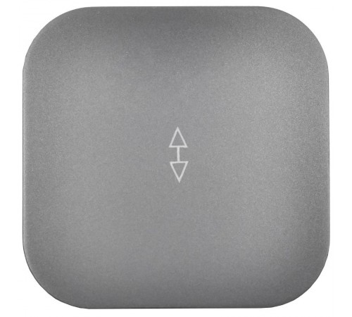 GLORY Выключатель 1-клавишный проходной о/у 10А ВСп10-1-0-ХСм сталь матовый  EVH12-K46M-10  IEK