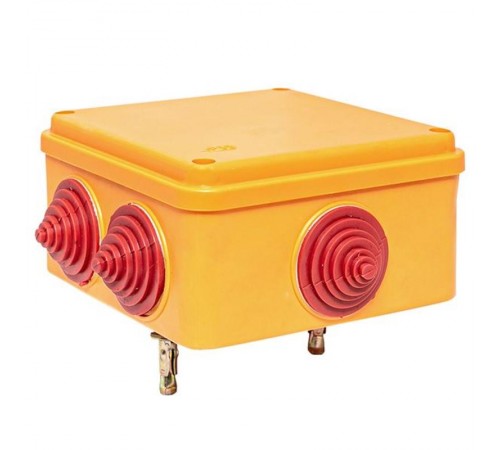 Коробка огнестойкая E90 100х100х50мм, с клеммником 4 полюса 1,5-6 мм2 IP55  plc-kmrf-100-4-06  EKF