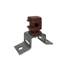 Держатель трубный проводника круглого 6-8 мм высота 16 мм коричневый, пласт.  70098   Ezetek