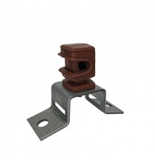 Держатель трубный проводника круглого 6-8 мм высота 16 мм коричневый, пласт.  70098   Ezetek