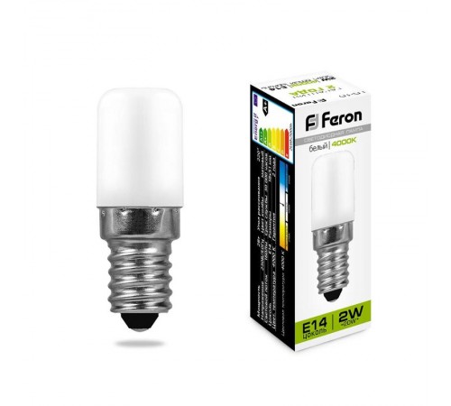 Лампа светодиодная LB-10 (2W) 230V E14 4000K для холодильника  25897  FERON