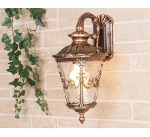 Светильник садово-парковый GLYF-8046D Diadema D черное золото настенный  a028001  Elektrostandard