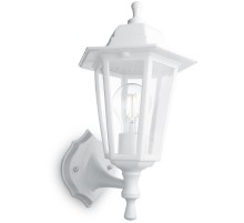 Светильник садово-парковый НБУ 06-60-001 60W 230V E27 340*207мм белый, вверх/вниз, 6-ти гранник  32268  FERON