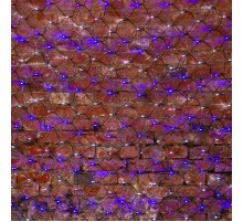 Гирлянда "Сеть" 2х1,5м, черный ПВХ, 288 LED Белые/Синие  215-022  NEON-NIGHT