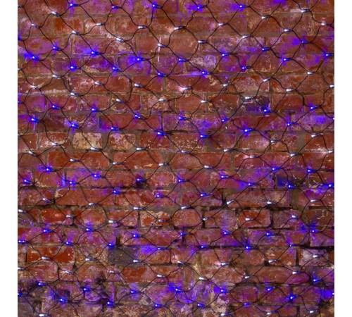 Гирлянда "Сеть" 2х1,5м, черный ПВХ, 288 LED Белые/Синие  215-022  NEON-NIGHT