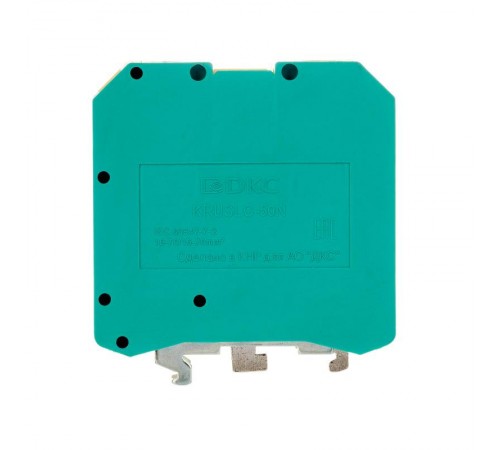 Клемма заземления, винтовой зажим, 2 точки подключения, 50 кв.мм  KRUSLG-50N  DKC