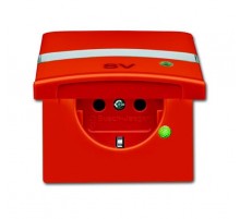 Розетка SCHUKO, 20 EUGKBLN-13-101, c контрольным СД, с крышкой, Allwetter44, IP44, оранжевая, 16А 250В.  2064-0-0304   2CKA002064A0304  ABB