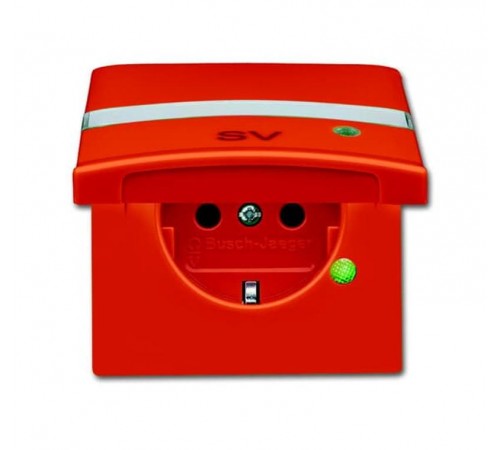 Розетка SCHUKO, 20 EUGKBLN-13-101, c контрольным СД, с крышкой, Allwetter44, IP44, оранжевая, 16А 250В.  2064-0-0304   2CKA002064A0304  ABB