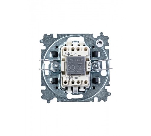 ABB Levit Серебро / дымчатый чёрный Выключатель 1-кл. с подсветкой  3559H-A01446 70W  2CHH590146A6070  ABB