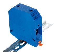 Клемма проходная, винтовой зажим, 2 точки подключения, 150 кв.мм, синяя  KRUH-150-BU  DKC