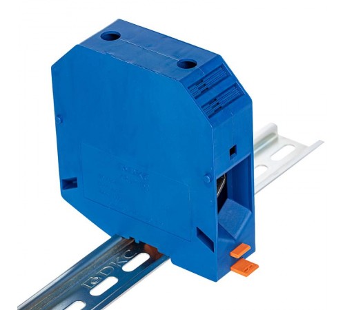 Клемма проходная, винтовой зажим, 2 точки подключения, 150 кв.мм, синяя  KRUH-150-BU  DKC