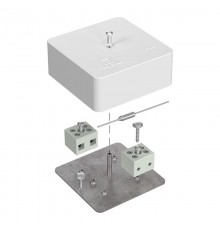 Коробка огнестойкая для кабель-канала 40-0450-FR6.0-4-П Е15-Е60 (латунь) с термопредохранителем 75х75х30 IP42 4p, 6.0 мм.кв. 40-0450-FR6.0-4-П-Е60 