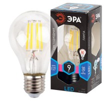 Лампа светодиодная F-LED A60-9W-840-E27 (филамент, груша, 9Вт, нейтр., Е27)  Б0043434  ЭРА