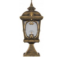 Светильник садово-парковый PL136 100W 230V E27 220*220*530мм черное золото (на постамент 0,59М)  11312  FERON