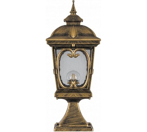 Светильник садово-парковый PL136 100W 230V E27 220*220*530мм черное золото (на постамент 0,59М)  11312  FERON