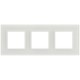Рамка для розеток и выключателей Elegance 14-5103-01М на 3 поста, стекло, белый матовый+бел.  Б0065836  ЭРА