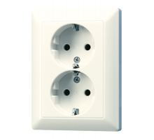 Сдвоенная розетка в одну монтажную коробку AS5020NKIU Jung