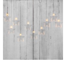 Гирлянда светодиодная Звезды 1,5х0,6 м, прозрачный провод, теплый белый свет свечения  303-030  NEON-NIGHT