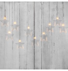 Гирлянда светодиодная Звезды 1,5х0,6 м, прозрачный провод, теплый белый свет свечения  303-030  NEON-NIGHT