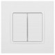 Выключатель Elegance 14-1104-01М двойной, 10АХ-250В, белый матовый  Б0065797  ЭРА