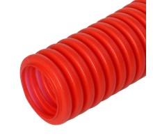 Труба гофрированная ПНД защитная для МПТ (пешель) красная д20/14,1 (100м/4800м уп/пал)  PR02.0088  Промрукав