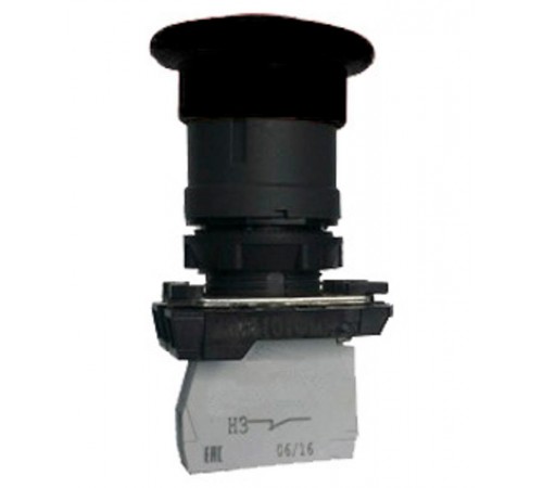 КМЕ 5112м УХЛ3, чёрный, 1но+2нз, гриб без фиксации, IP40, выключатель кнопочный (ЭТ)  ET010854  Электротехник