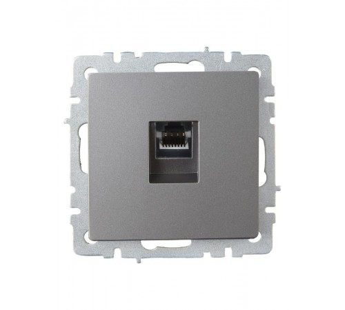 BRITE Розетка компьютерная RJ45 кат.6 РК11-БрС сталь  BR-K10-2-K46  IEK