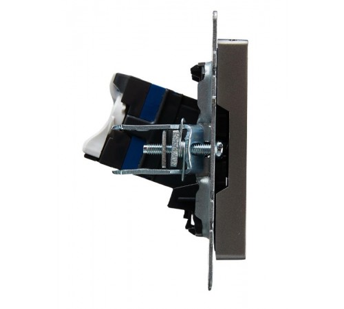 BRITE Розетка компьютерная RJ45 кат.6 РК11-БрС сталь  BR-K10-2-K46  IEK