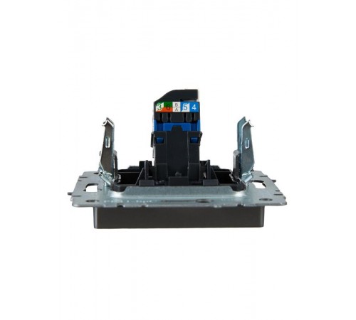 BRITE Розетка компьютерная RJ45 кат.6 РК11-БрС сталь  BR-K10-2-K46  IEK