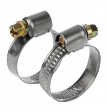 Хомут-стяжка кабельная стальная червячная  16-27 мм, упаковка 50 шт.  07-0616  REXANT