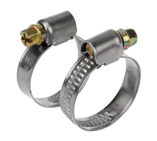 Хомут-стяжка кабельная стальная червячная  16-27 мм, упаковка 50 шт.  07-0616  REXANT